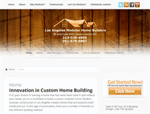 Tablet Screenshot of losangelesmodularhomebuilders.com